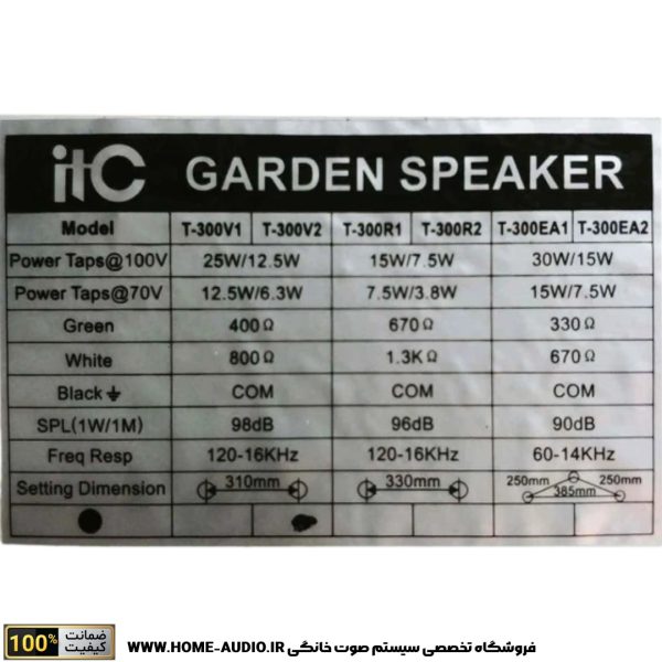 اسپیکر دکوراتیو باغچه ای آی تی سی مدل ITC T300V2 - Image 3