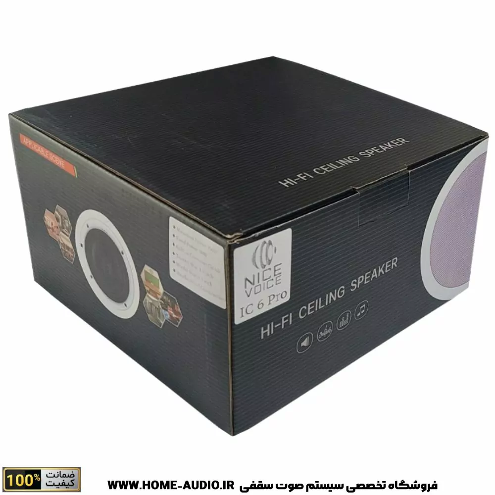 مجموعه کامل اسپیکر سقفی نایس وویس IC6 PRO + آمپلی فایر توکار بلوتوثی نایس وویس BT200 - Image 8